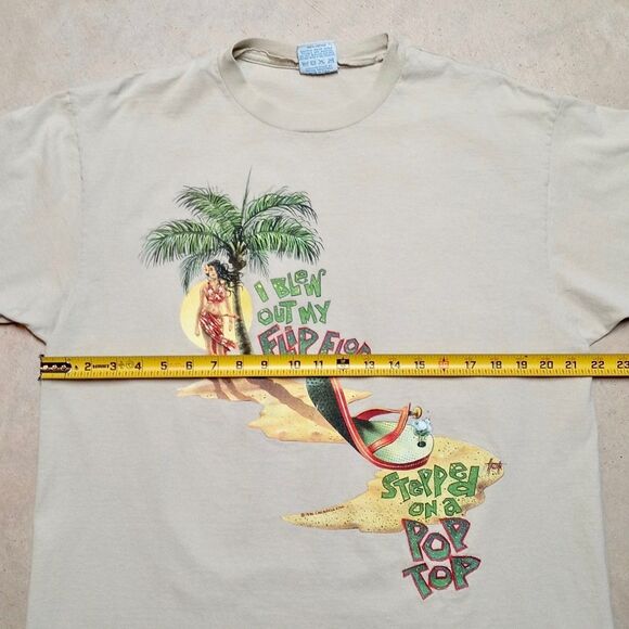 Vintage 1996 Jimmy Buffet Caribbean Soul Margaritaville Flip Flop Tshirt Size XL - Picture 8 of 9